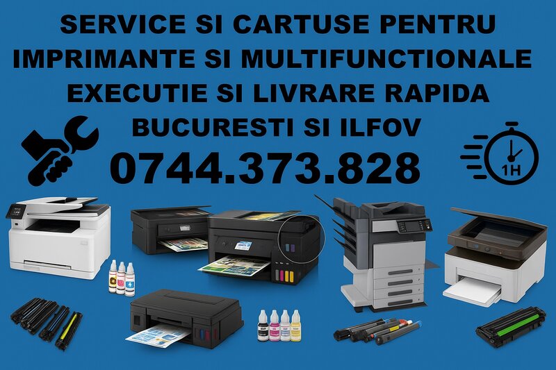 Reparatii imprimante copiatoare, service rapid Bucuresti, Sector 1, Ilfov